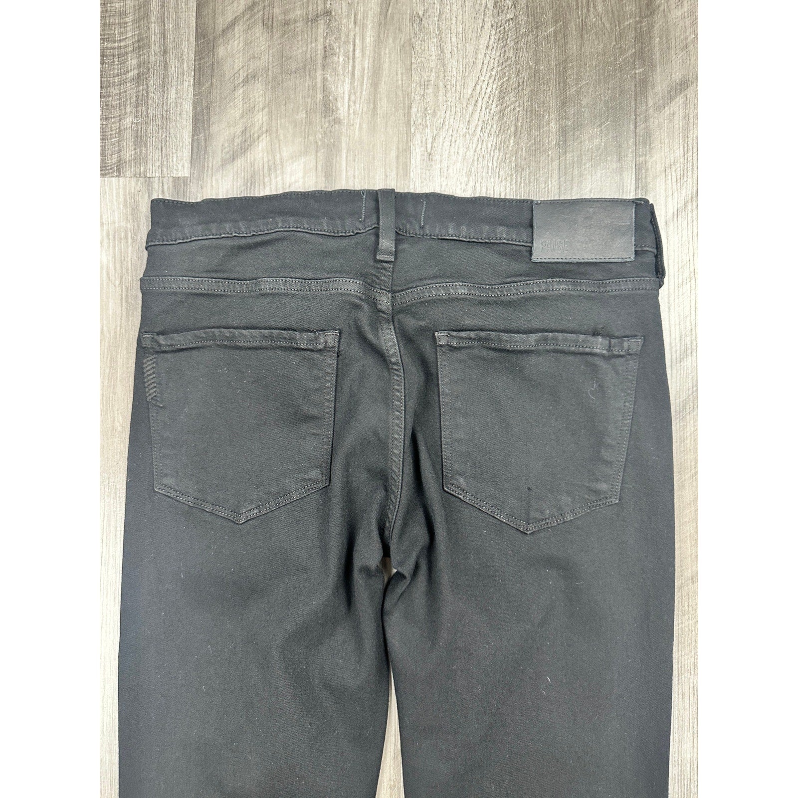 Paige Transcend Lennox Slim Stretch Jeans in Black Shadow — Size 30 // Preowned