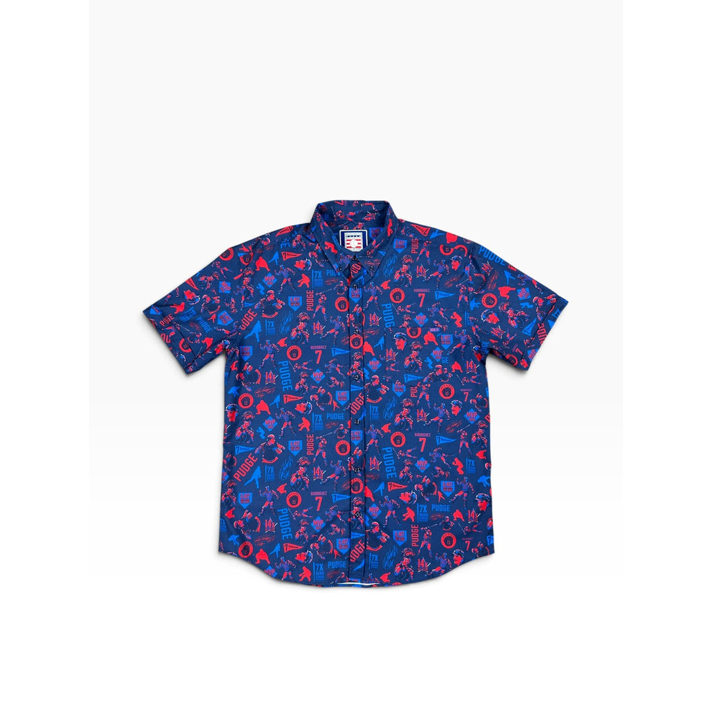 RSVLTS x National Baseball Hall of Fame Texas Rangers Ivan "Pudge" Rodriguez Shirt in Navy, Blue, Red — Size XL // Preowned