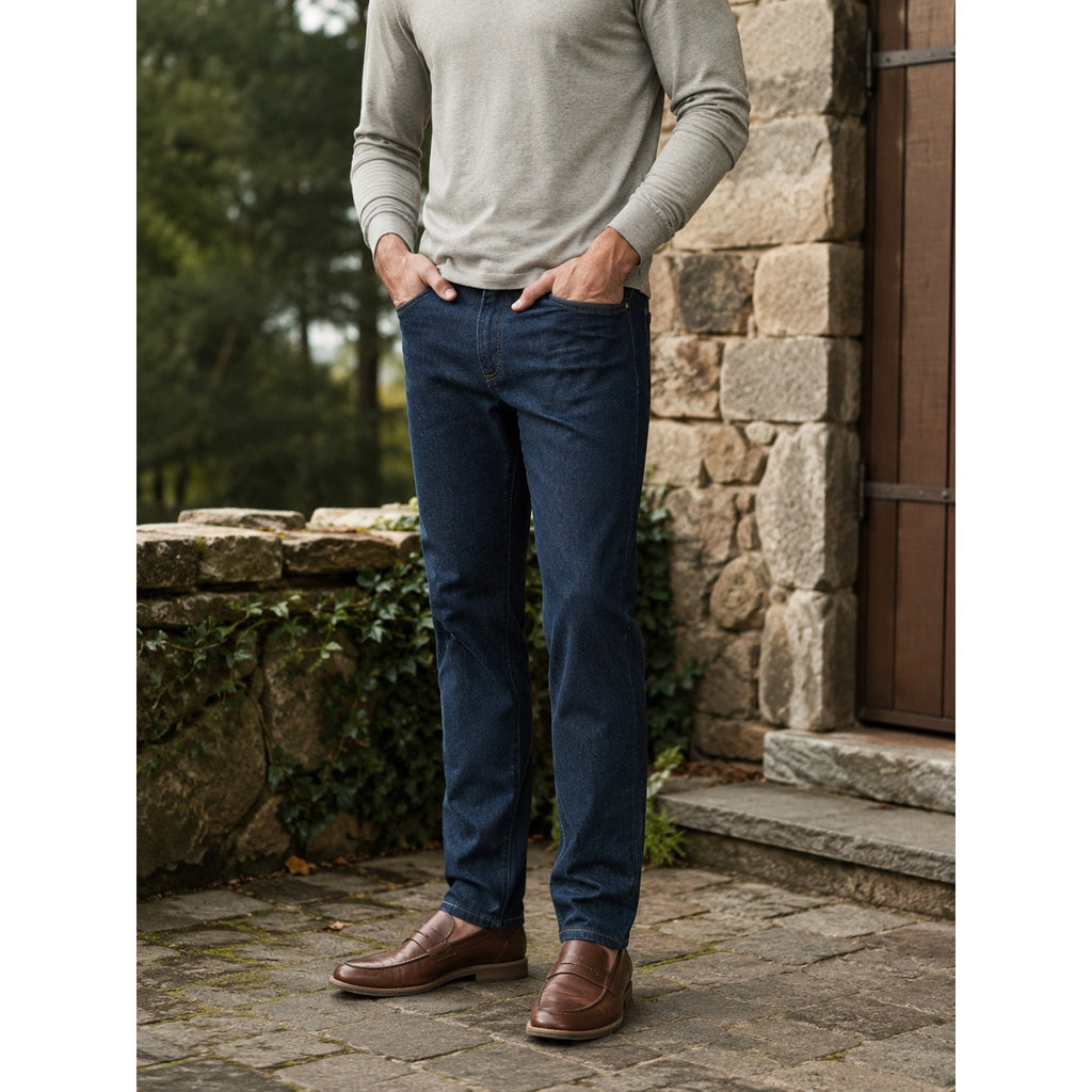 Peter Millar Crown Crafted Tailored Fit 2 Way Stretch 5 Pocket Jeans in Dark Indigo Blue — Size 44x32 // Preowned