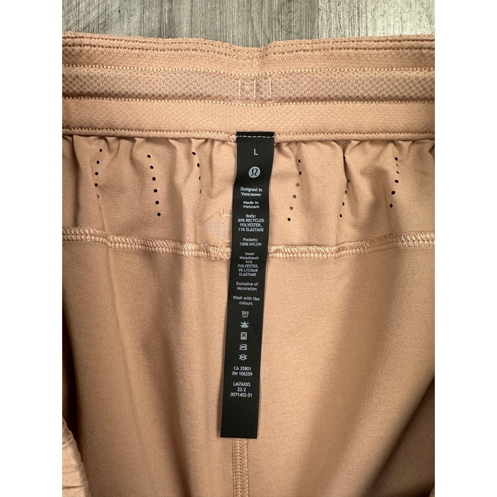Lululemon Water Repellent 8" Hiking Shorts in Pink Clay — Size Large // Preowned