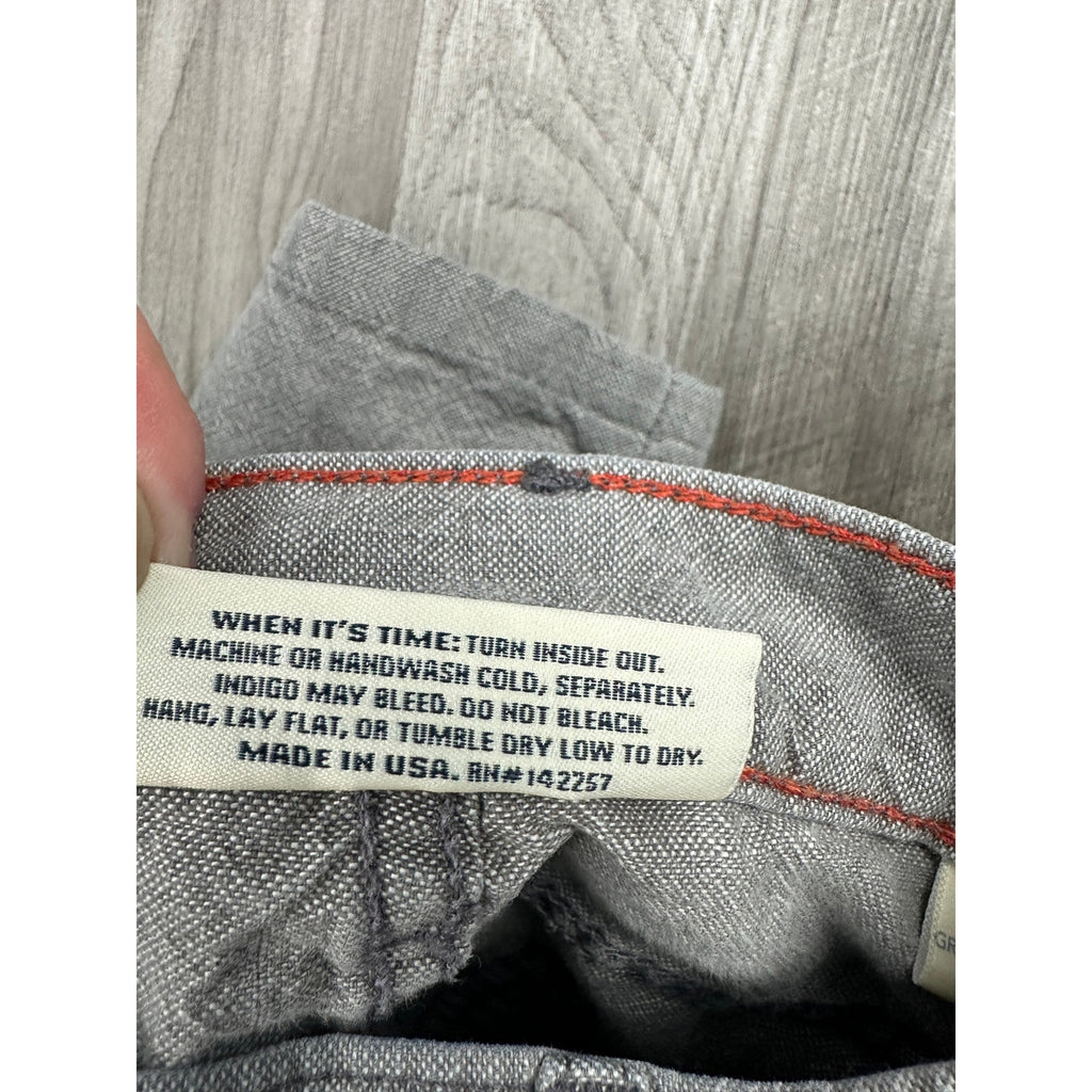 Raleigh Denim Graham Relaxed Tapered Made in USA Jeans in Gray — Size 32 // Preowned