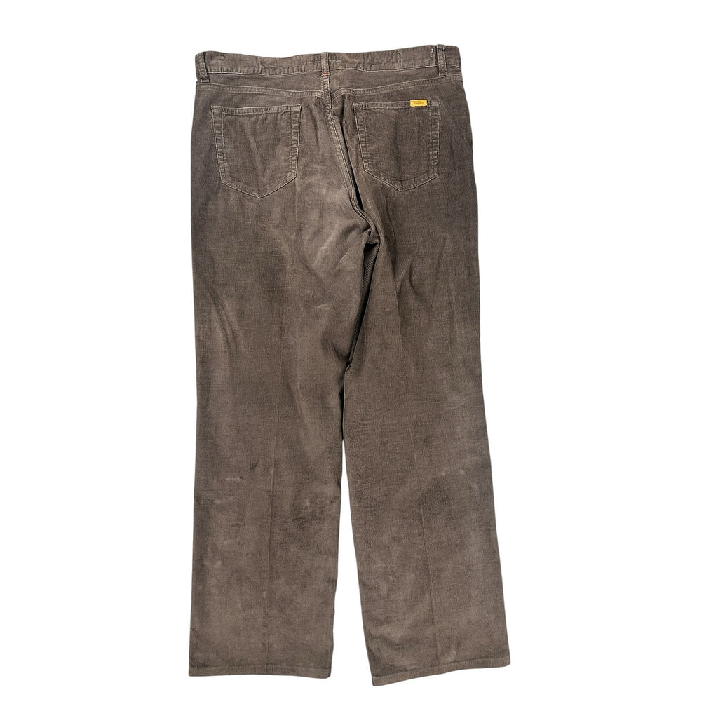 Façonnable Modele F40 Wide-Wale Corduroy Pants in Brown — Size 36