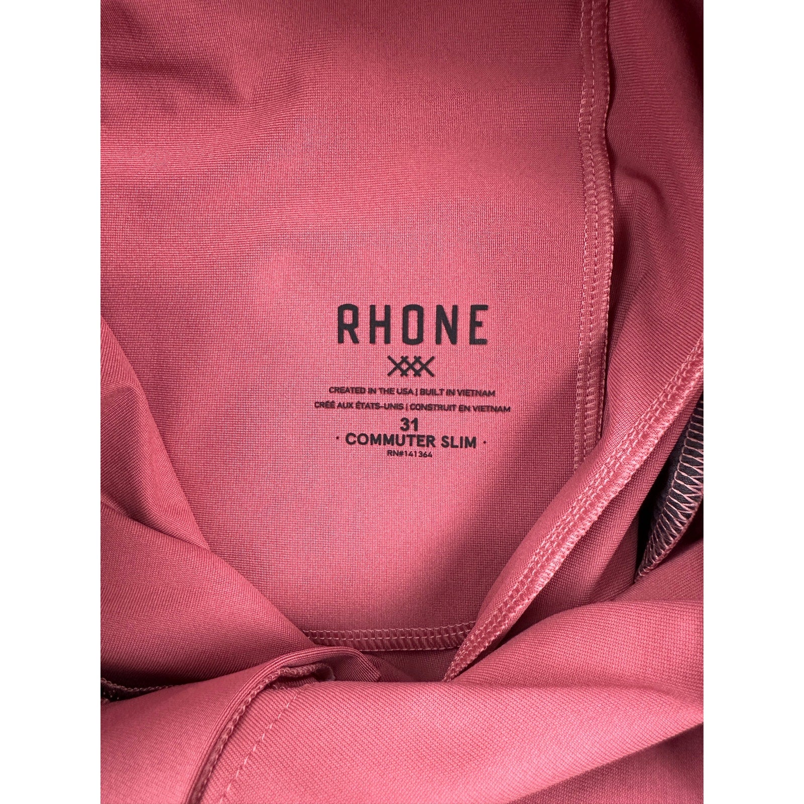 Rhone Commuter Slim Performance Pants in Nantucket Red — Size 31