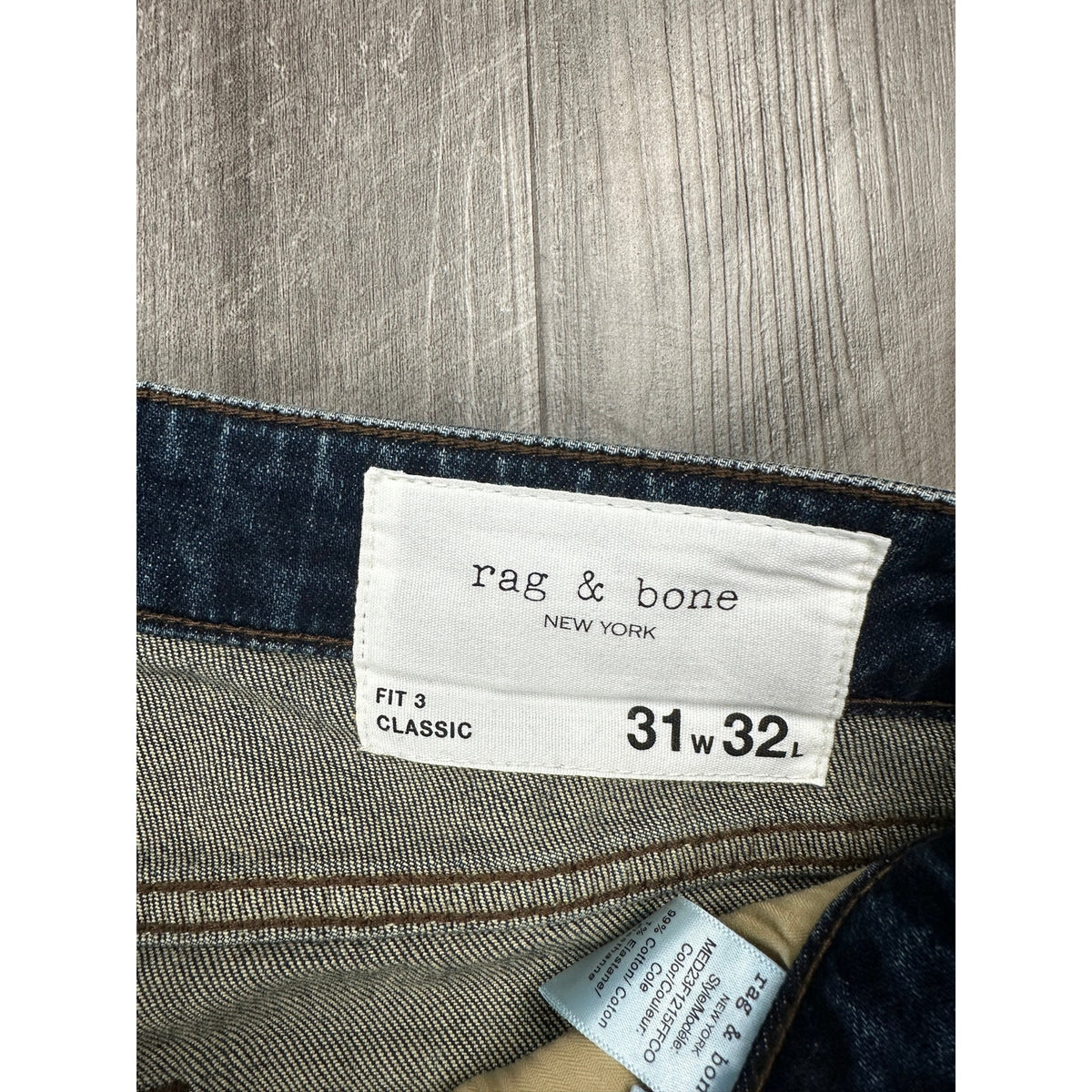 Rag & Bone Fit 3 Classic Authentic Stretch Cole Jeans — Size 31 // Preowned