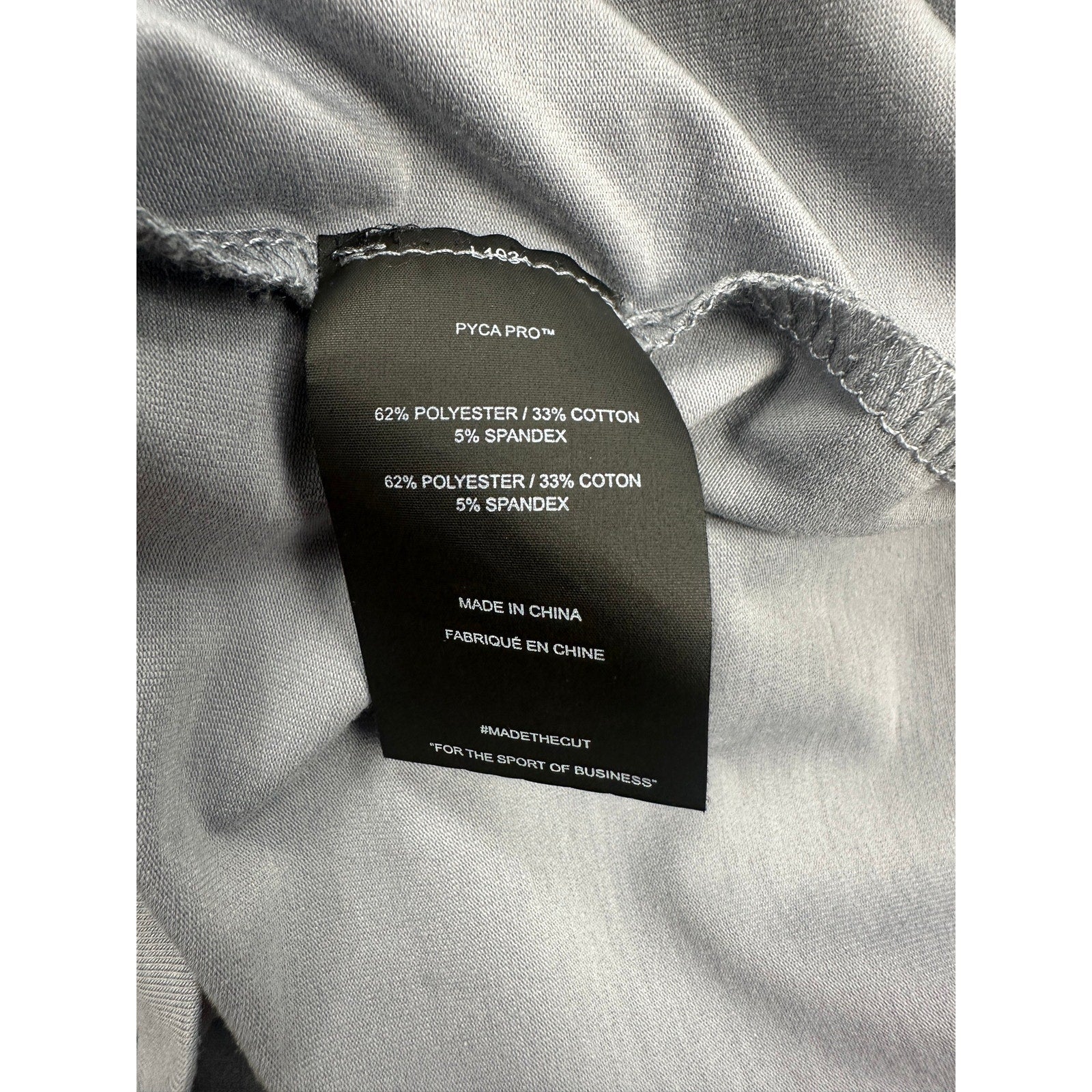 Cuts Pyca Pro Curve Hem Polo Shirt in Gray — Size 2XL // Preowned