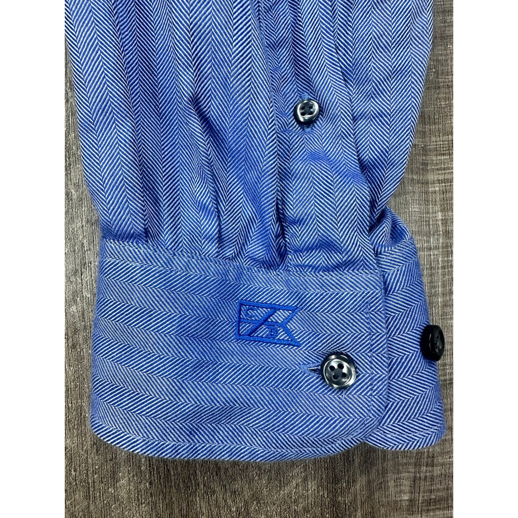 Cutter & Buck Kentucky Wildcats Herringbone Long Sleeve Button Down Shirt — Size Medium // Preowned