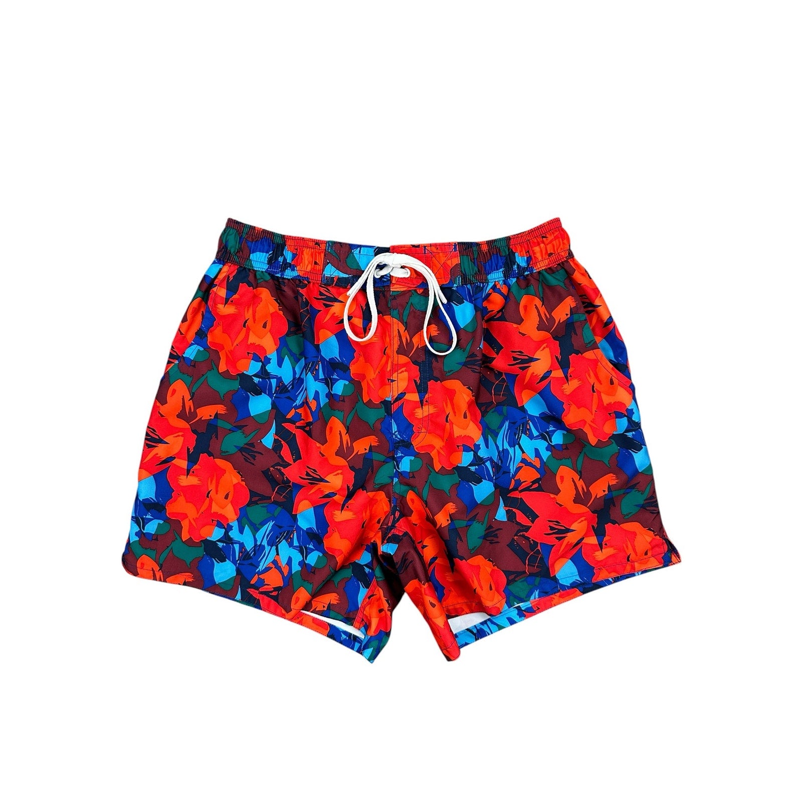 2(X)IST Floral Swim Trunks in Red, Maroon, Blue, Green — Size Large // Preowned