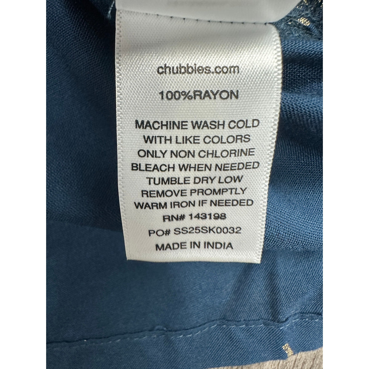 Chubbies The Gold Palm Rayon Sunday Short Sleeve Button Down Shirt — Size Medium