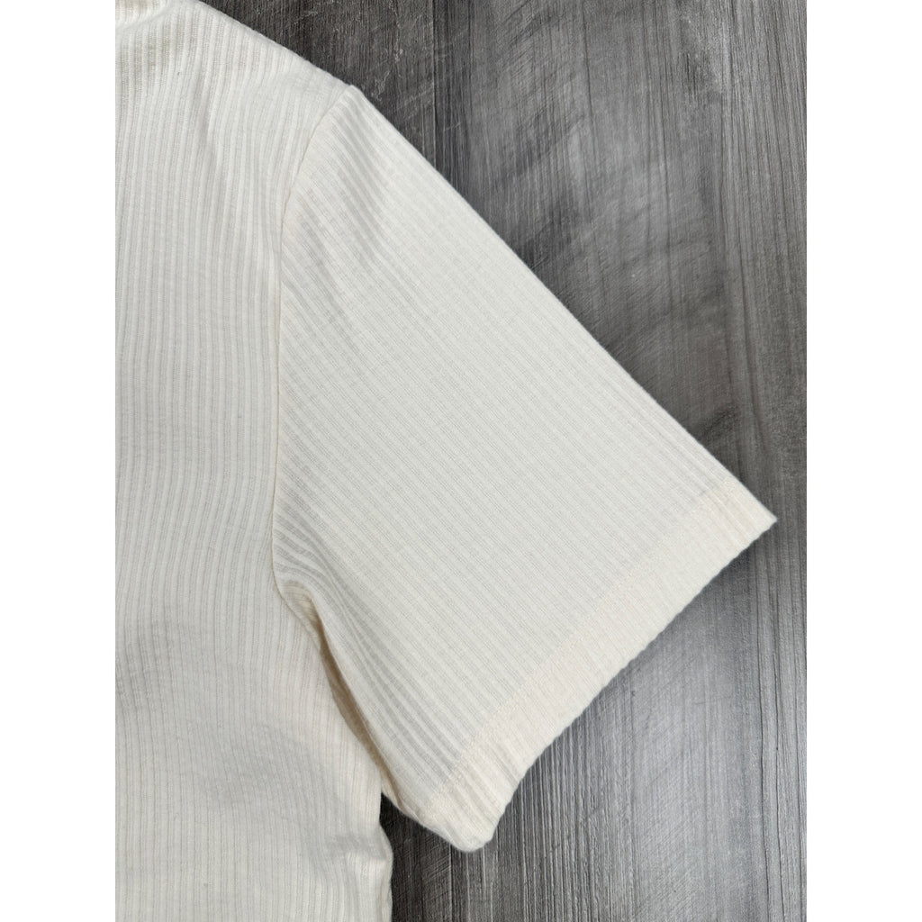 Scotch & Soda Rib Johnny Collar Pocket Polo in Egg Nog — Size Medium