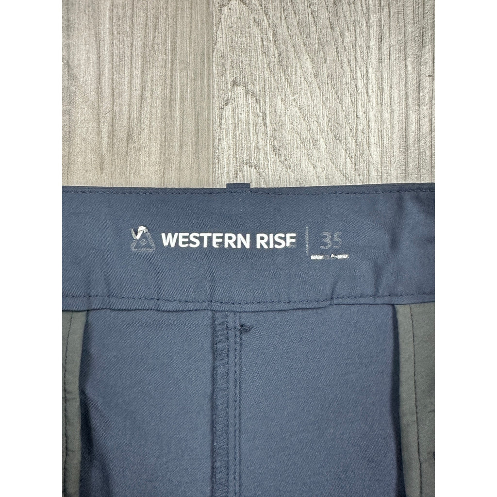 Western Rise Evolution Hybrid Chino Shorts in Navy — Size 35 // Preowned
