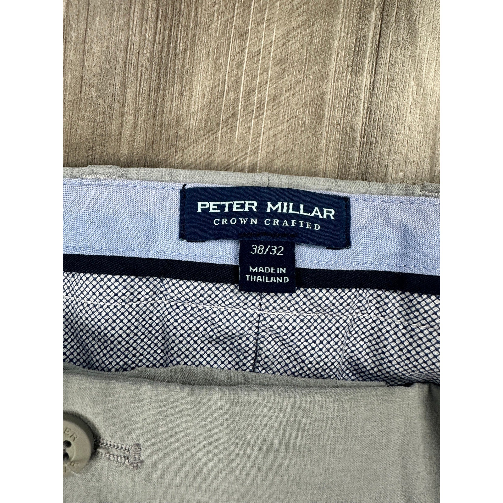 Peter Millar Surge Crown Crafted Trouser Pants in Gale Grey — Size 38x32 // Preowned