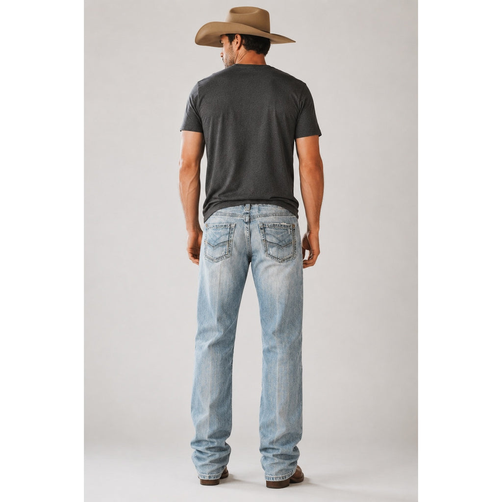 Ariat M5 Straight Gambler Stackable Light Wash Jeans — 34x36