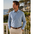 Holderness & Bourne The McColl Signature Fit Plaid Long Sleeve Shirt in Bedford Blue — Size Large