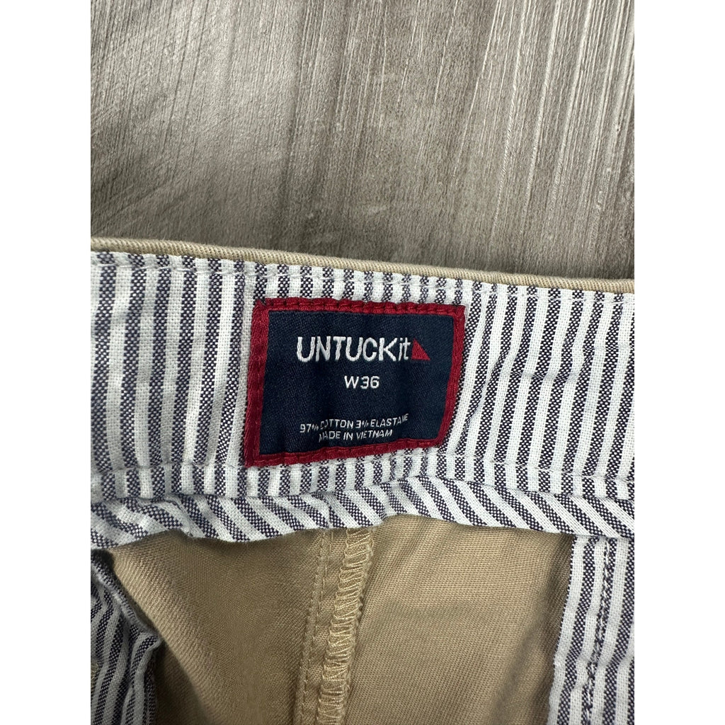 UNTUCKit St. Vincent 9-Inch Chino Shorts in Tan — Size 36 // Preowned