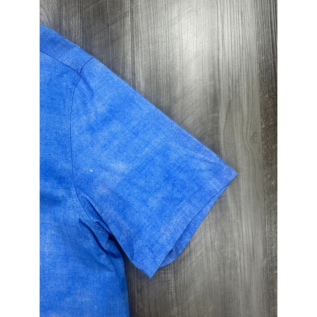 Bugatchi OoohCotton Tech 8-Way Stretch Polo in Classic Blue — Size Large // Preowned