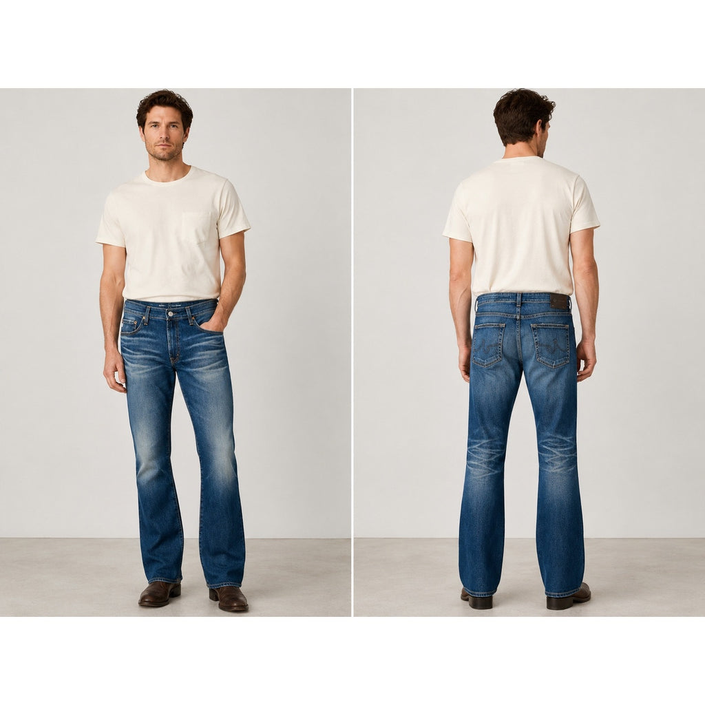 Adriano Goldschmied The Clint Classic Bootcut Japanese Fabric AG-ED Denim Jeans in Blue — Size 34x32 // Preowned