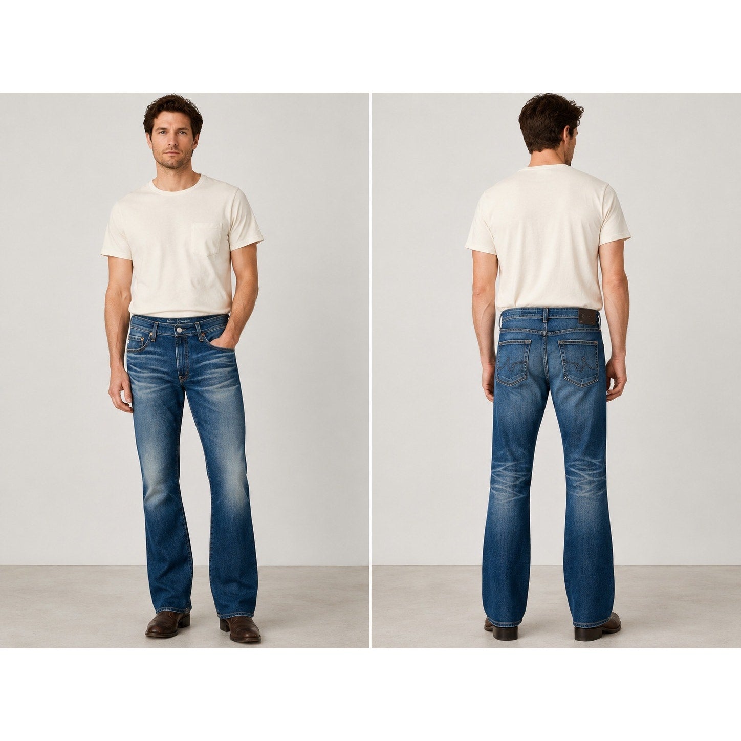 Adriano Goldschmied The Clint Classic Bootcut Japanese Fabric AG-ED Denim Jeans in Blue — Size 34x32 // Preowned