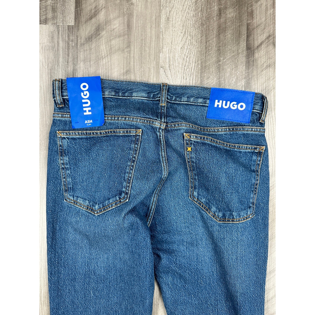 HUGO Ash Slim Fit Jeans in Blue — Size 32x32