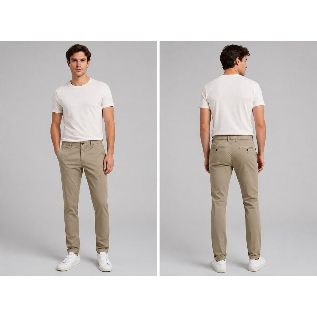Perk Feel Good Slim Fit Stretch Chinos in Dark Khaki — Size 33x30 // Preowned