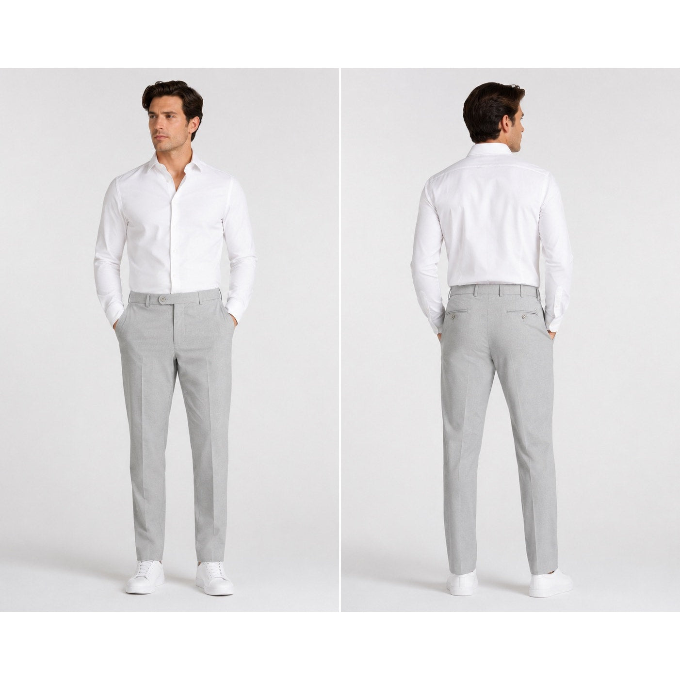 Peter Millar Surge Crown Crafted Trouser Pants in Gale Grey — Size 38x32 // Preowned