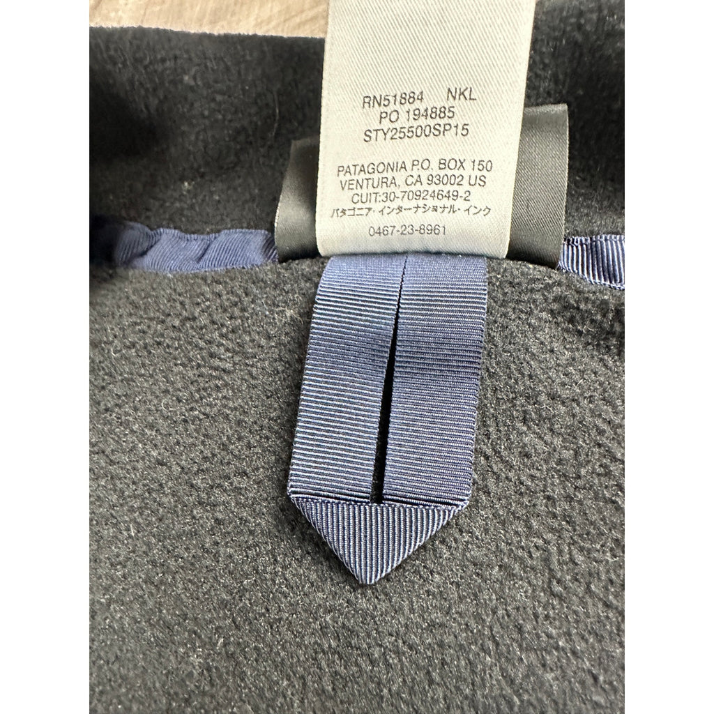 Patagonia Lightweight Synchilla Snap-T Vest in Black, Gray and Green Teal — Size Large // Preowned