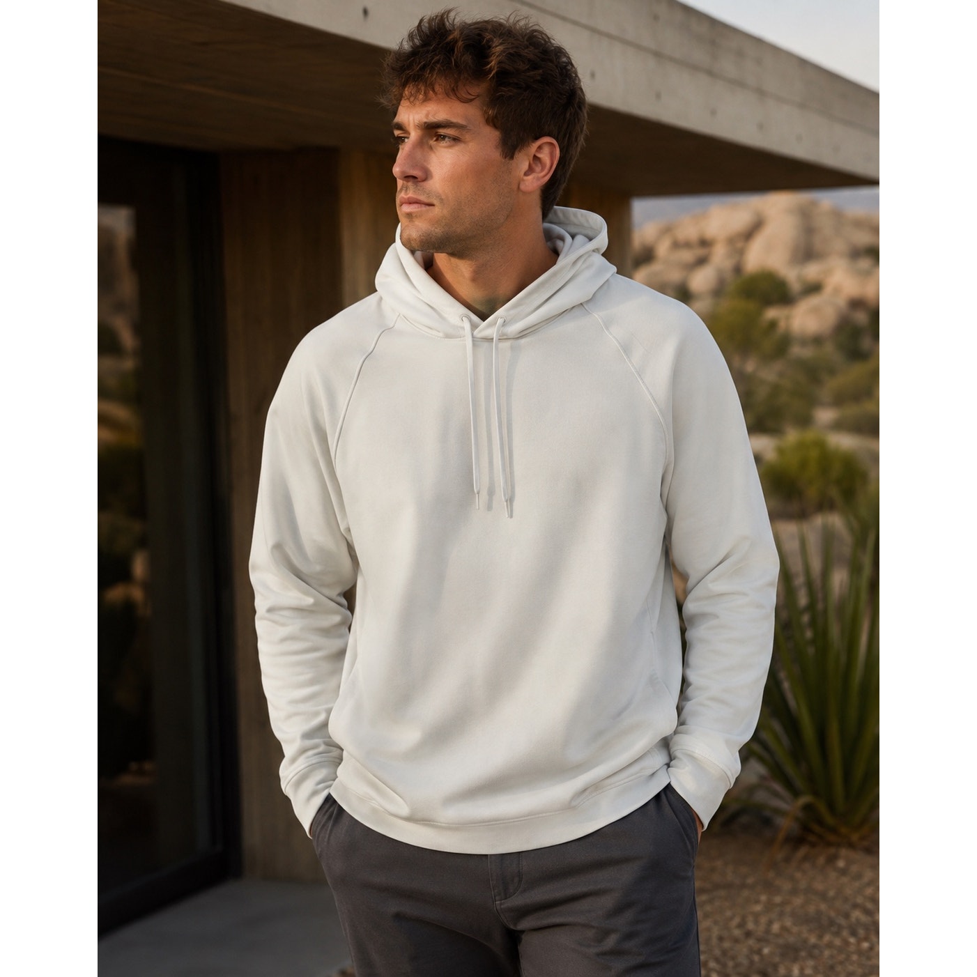Lululemon City Sweat Pullover Hoodie in Cream — Size XL // Preowned