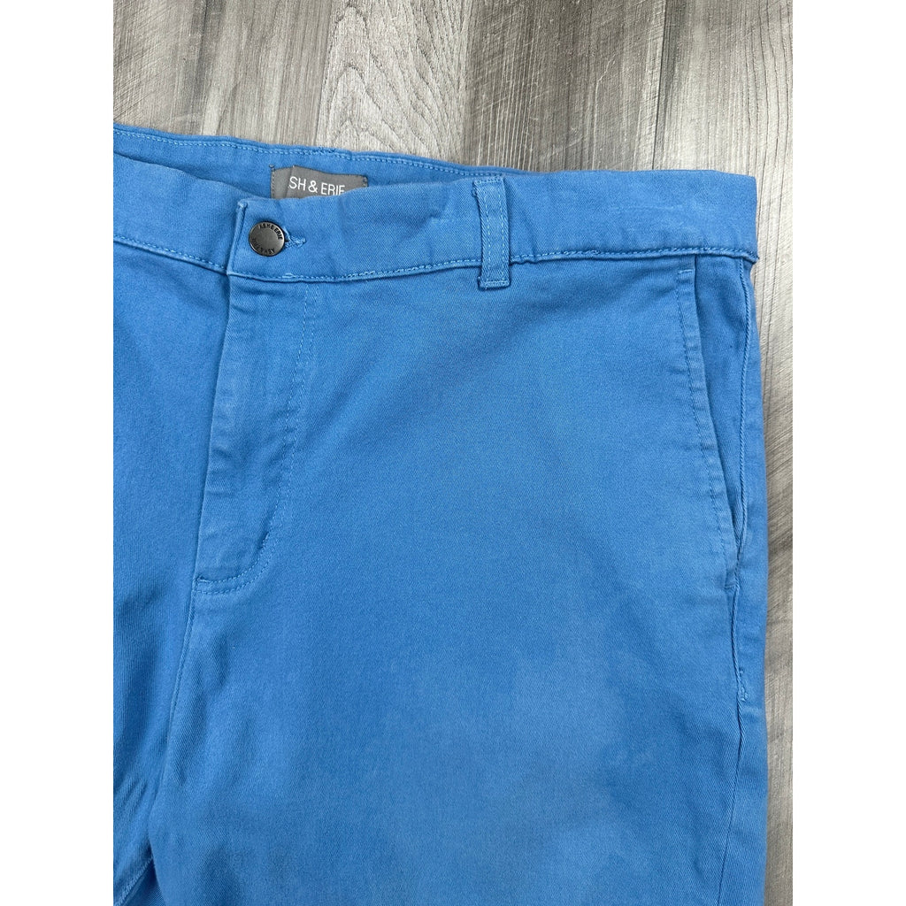 Ash & Erie Signature Stretch Chino Shorts in Blue — Size 38 // Preowned