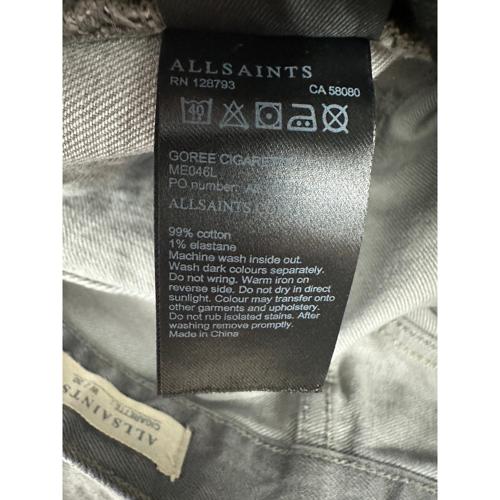 AllSaints Goree Cigarette Jeans — Size 30 // Preowned