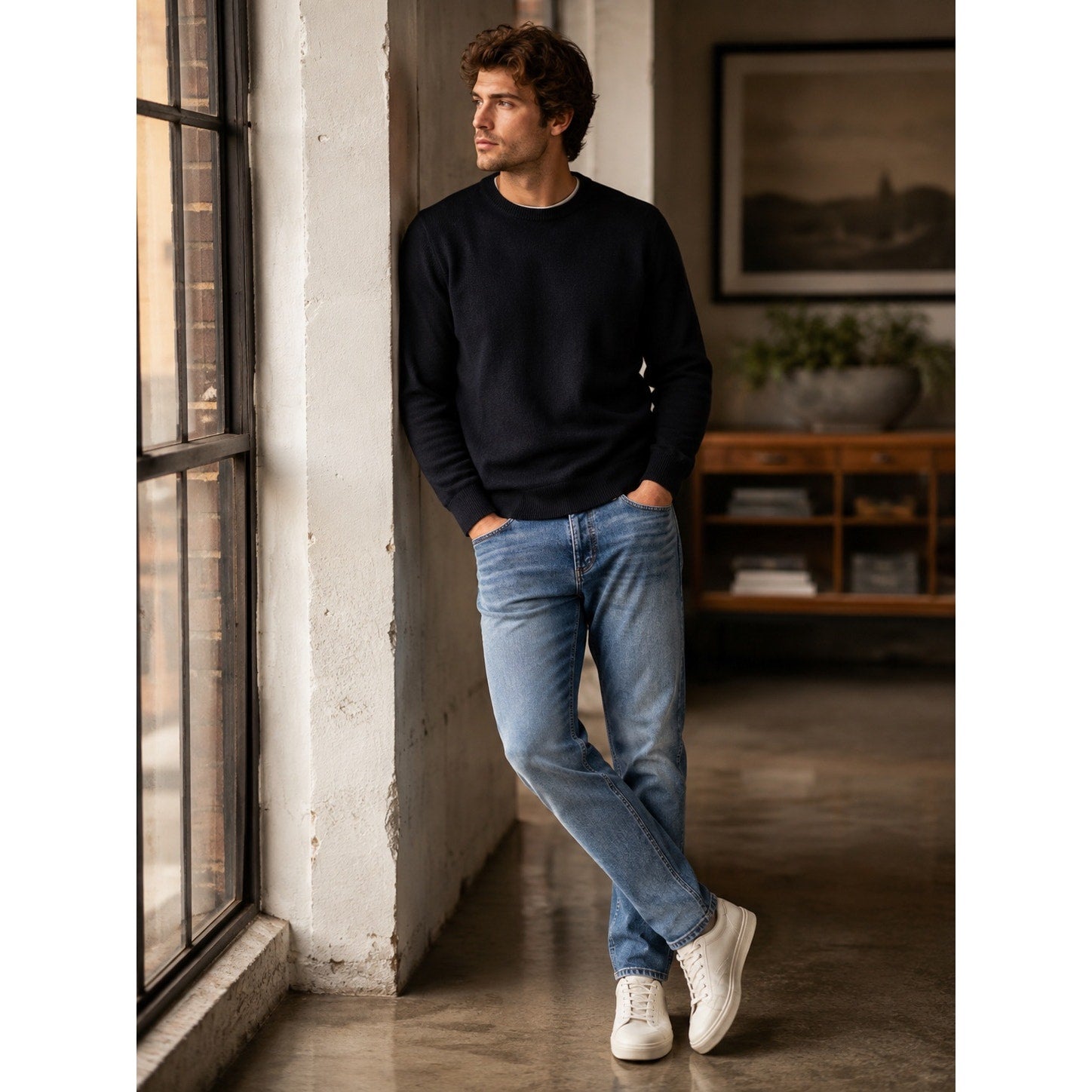 Rag & Bone RB 3 Athletic Fit Jeans in Cardone Blue — Size 36x32