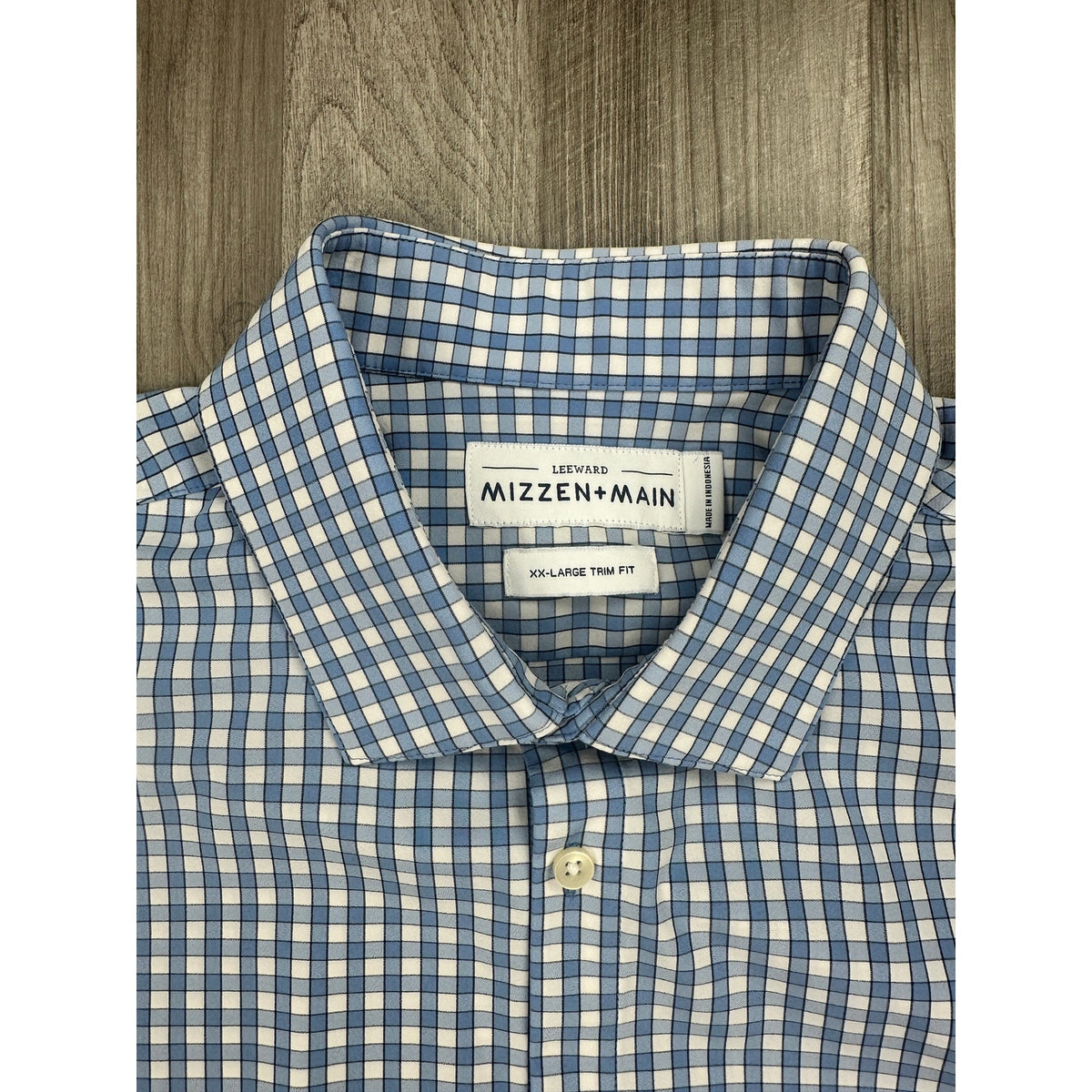 Mizzen+Main Leeward Performance Trim Fit Checkered Long Sleeve Button Down Shirt — Size 2XL // Preowned