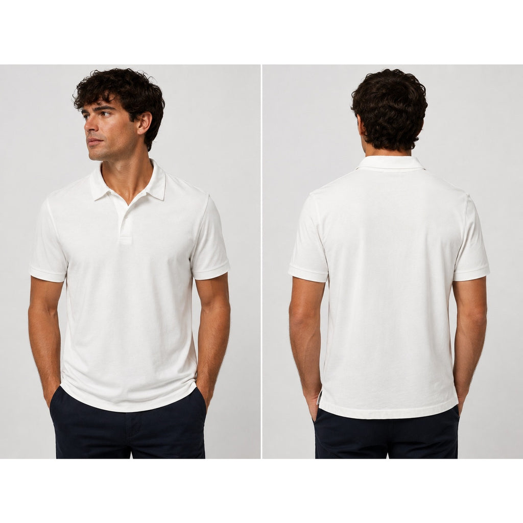 Madewell The Vintage Polo Shirt in White — Size Large // Preowned