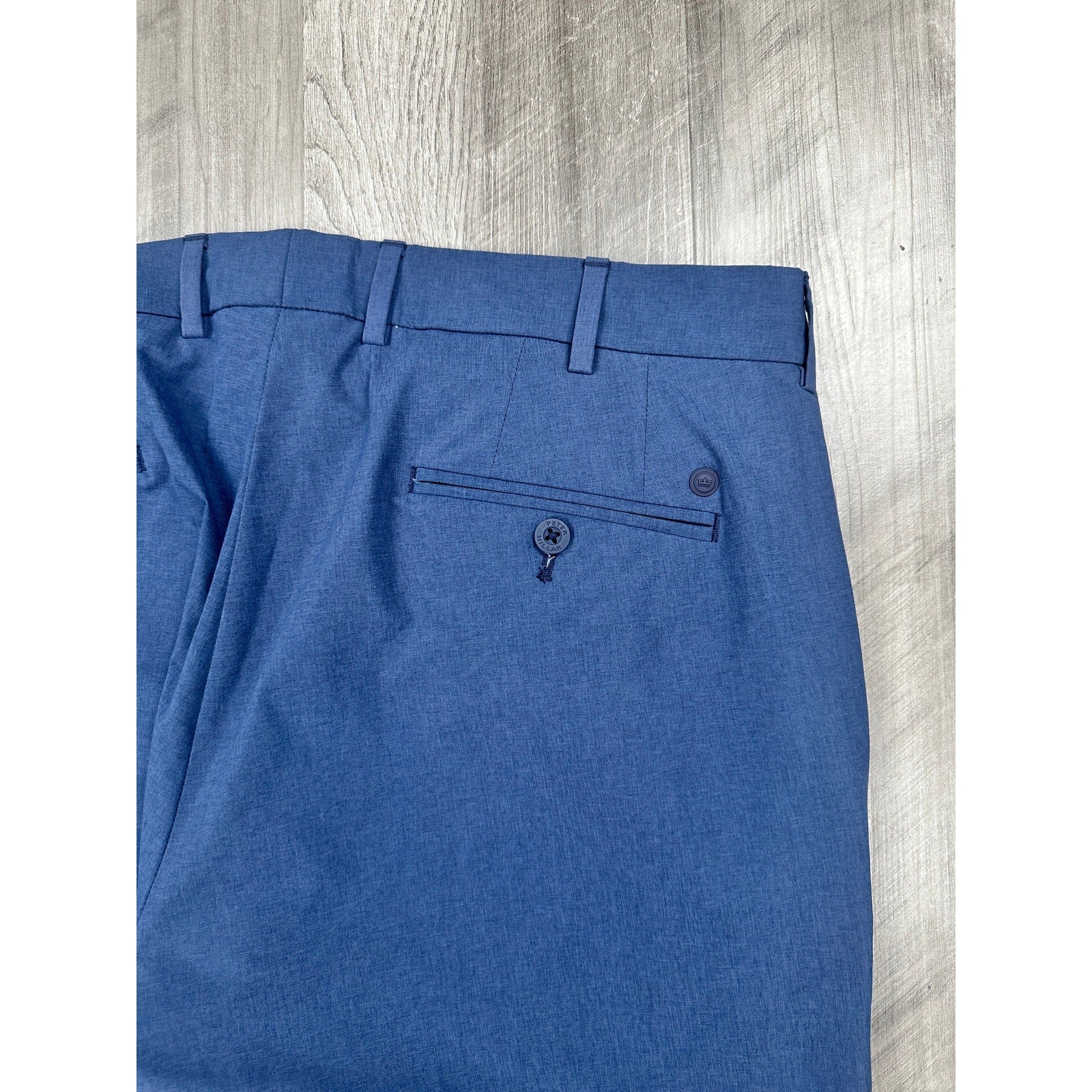Peter Millar Surge Performance Tailored Fit Trouser Pants in Navy — Size 36x30 // Preowned