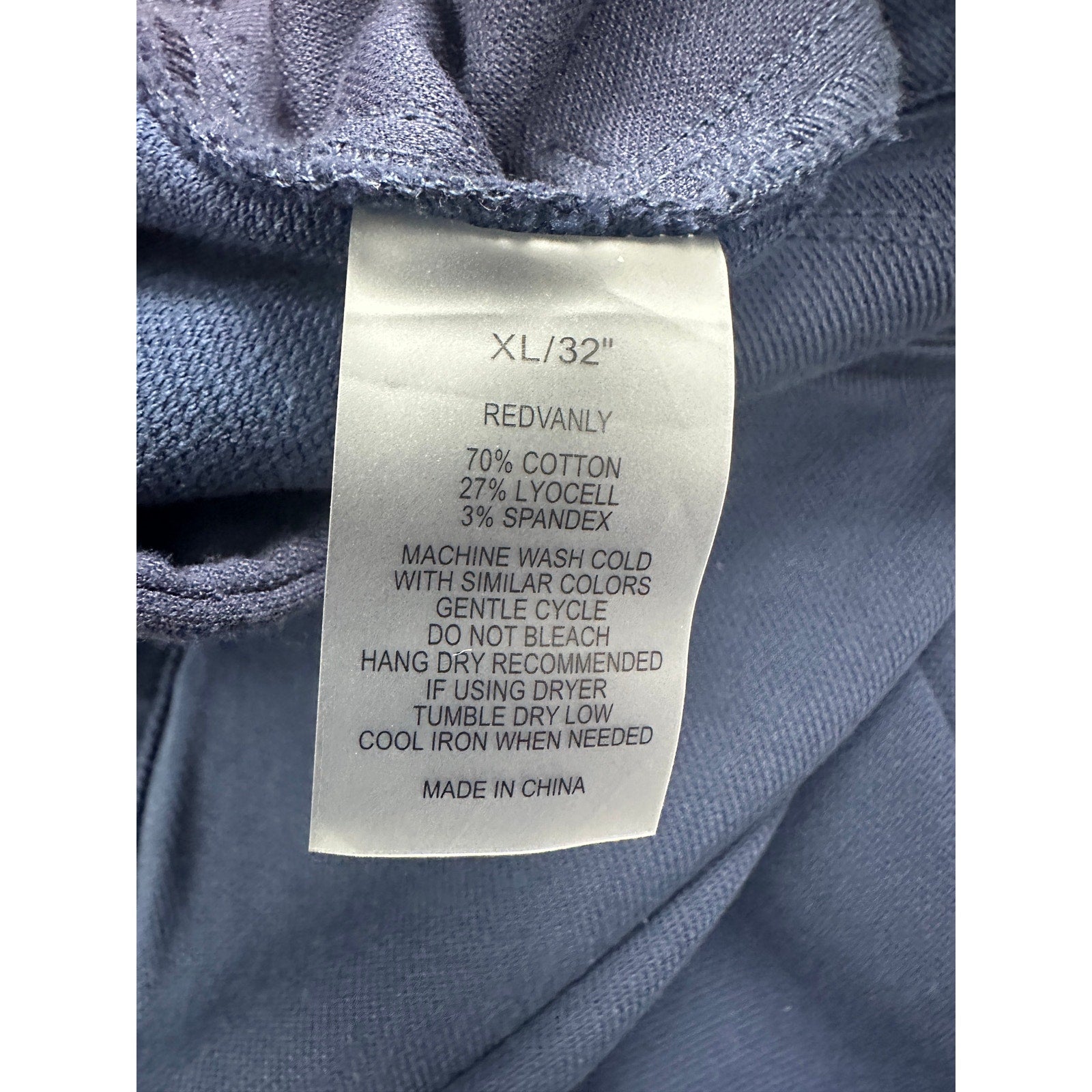 Redvanly Calvin Pull-On Chino Pants in Navy — Size XL x 32 // Preowned