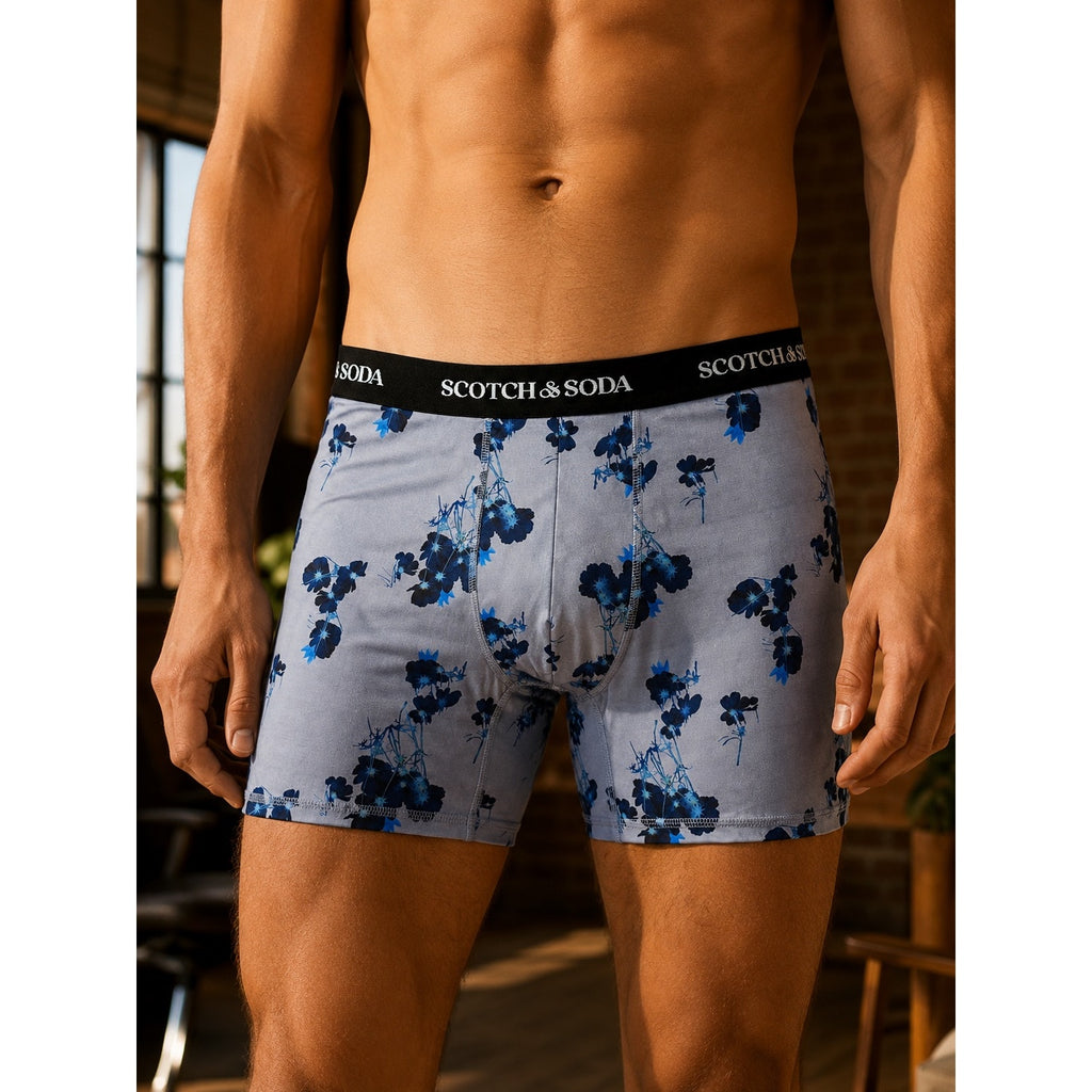 Scotch & Soda Active Stretch Premium Boxer Briefs 3-Pack in Multi — Size Large