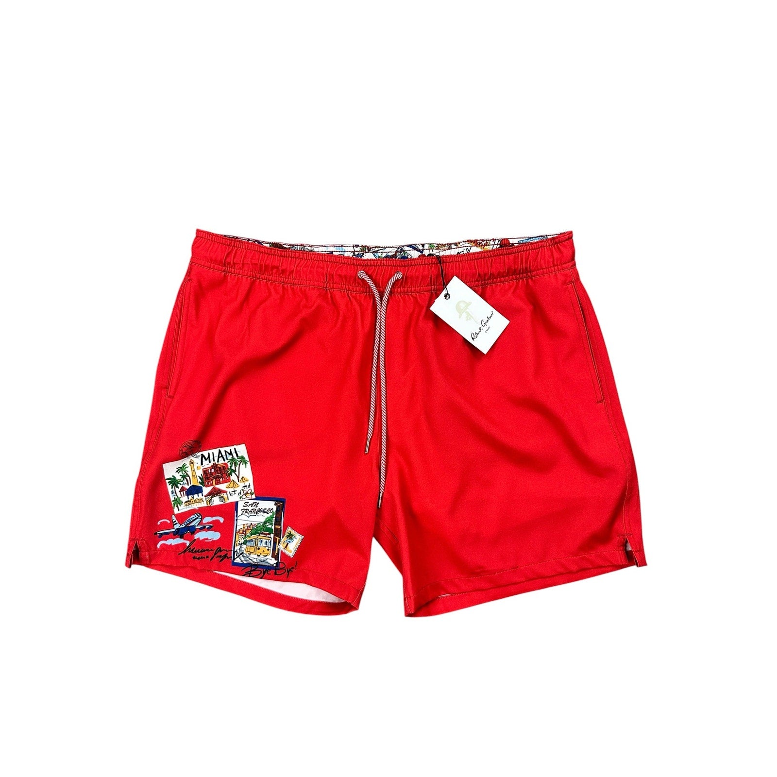 Robert Graham Traveling Swim Trunks Around the World — Size XL
