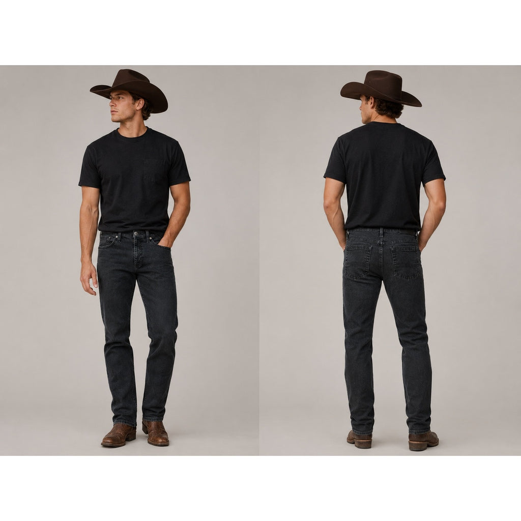 Cody James Jackson Slim Straight Stretch Jean in Night Rider Black — Size 34x32 // Preowned
