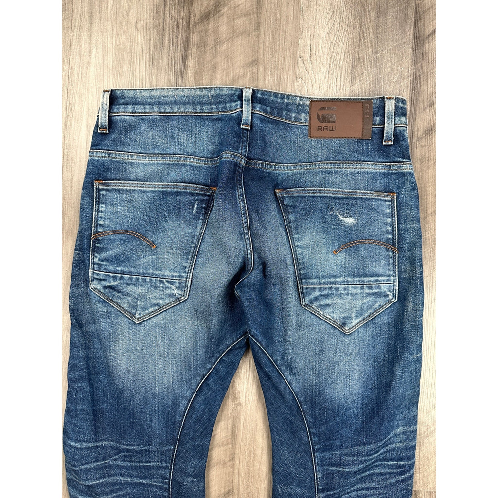 G-Star Raw Arc 3D Slim Restored Denim Jean in Blue — Size 36x32 // Preowned