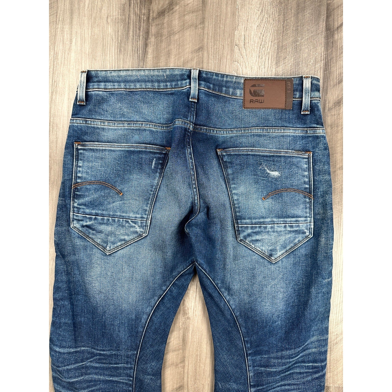 G-Star Raw Arc 3D Slim Restored Denim Jean in Blue — Size 36x32 // Preowned