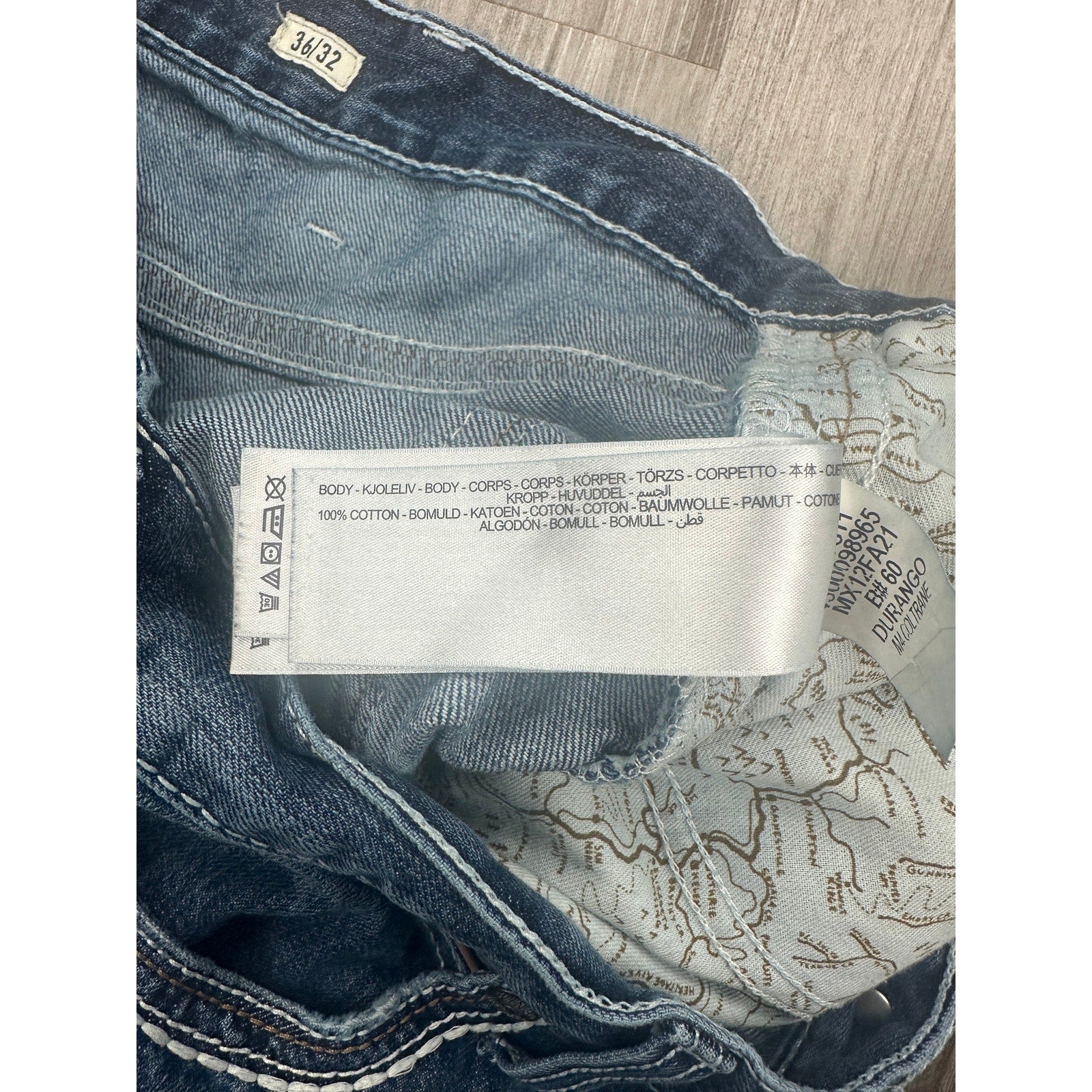 Ariat M4 Low Rise Coltrane Boot Cut Jean in Durango Blue — Size 36x32 // Preowned