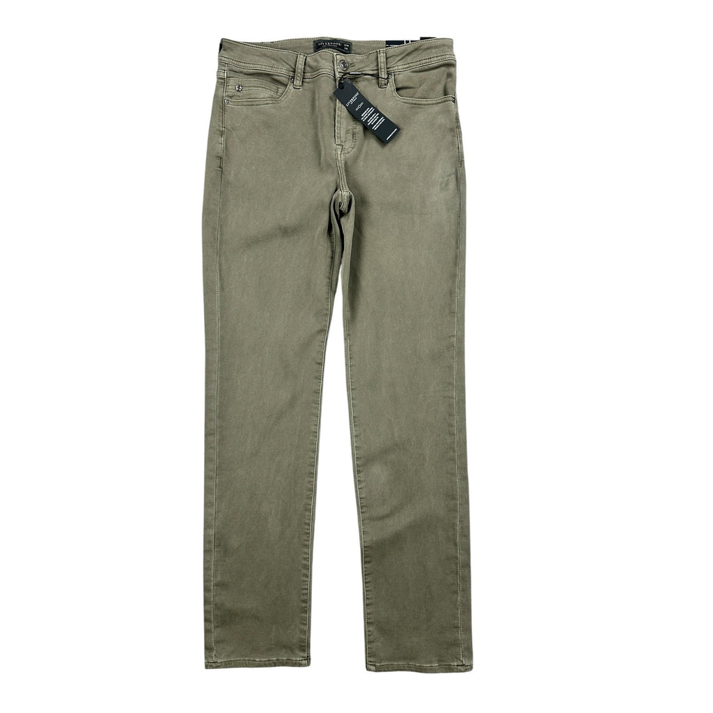 Liverpool Los Angeles Regent Relaxed Straight Stretch Jean in Pewter Green — Size 32x34