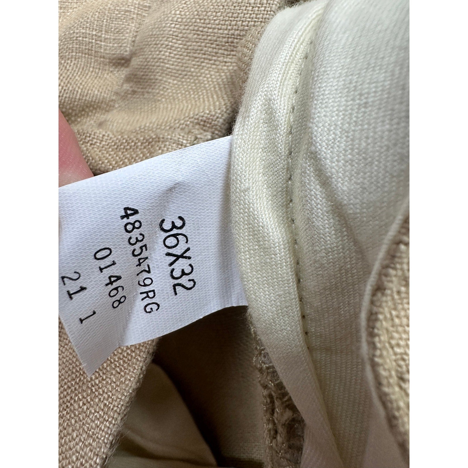 Polo Ralph Lauren Vintage The Tyler Dominican Republic Linen Pleated Cuffed Pants in Khaki — Size 36x32 // Preowned