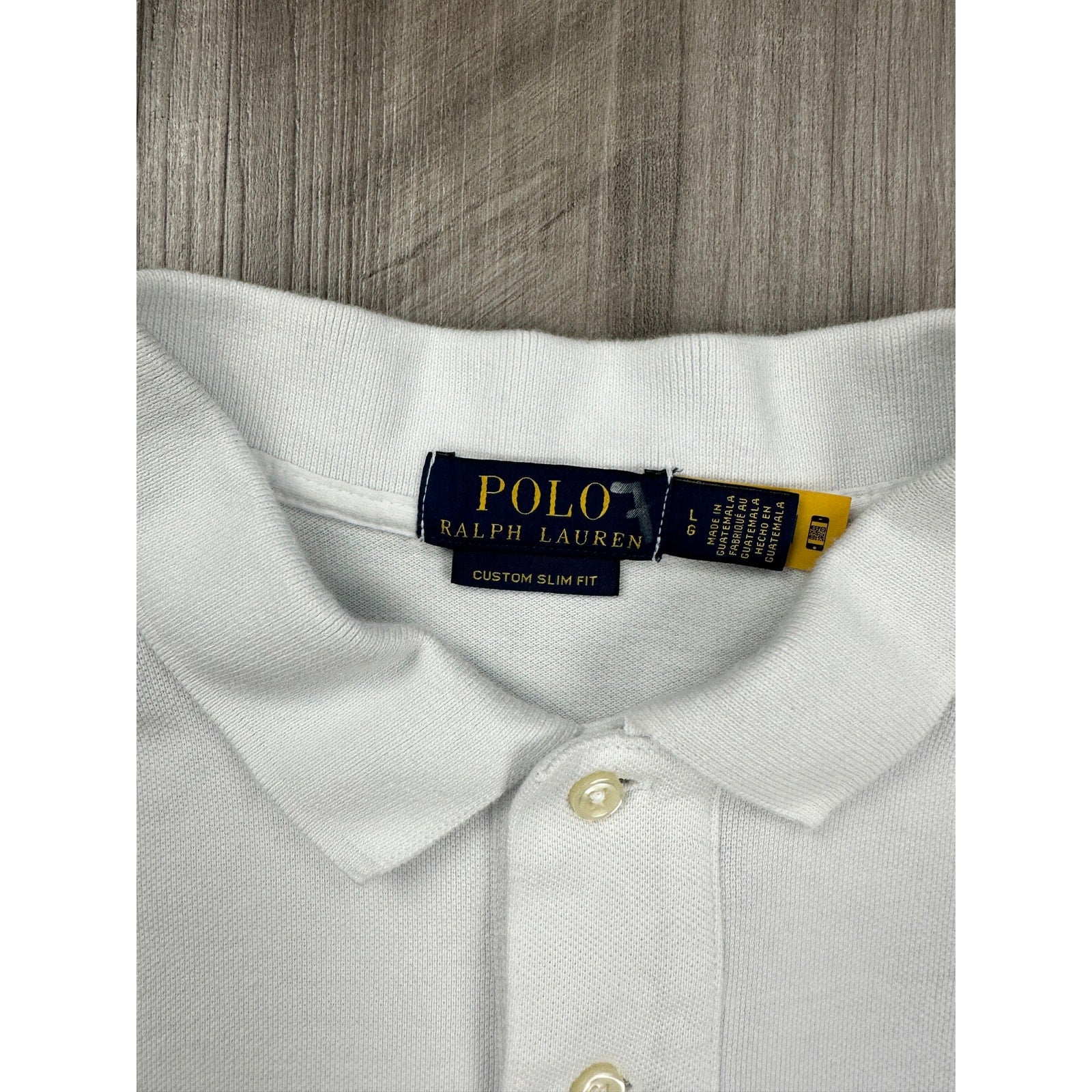 Polo Ralph Lauren Custom Slim Fit Mesh Knit Polo in White — Size Large // Preowned