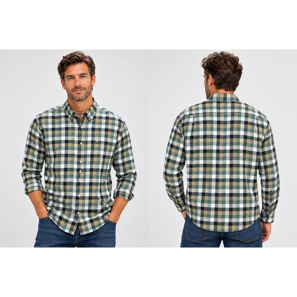 Southern Tide Haywood Checkered Brushed Intercoastal Long Sleeve Button Down Shirt — Size XL // Preowned