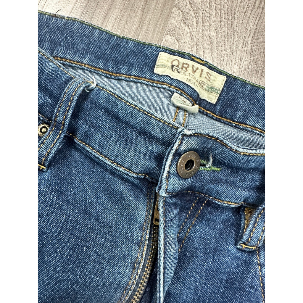 Orvis Five Pocket Straight Leg Stretch Jean in Blue — Size 32x30 // Preowned