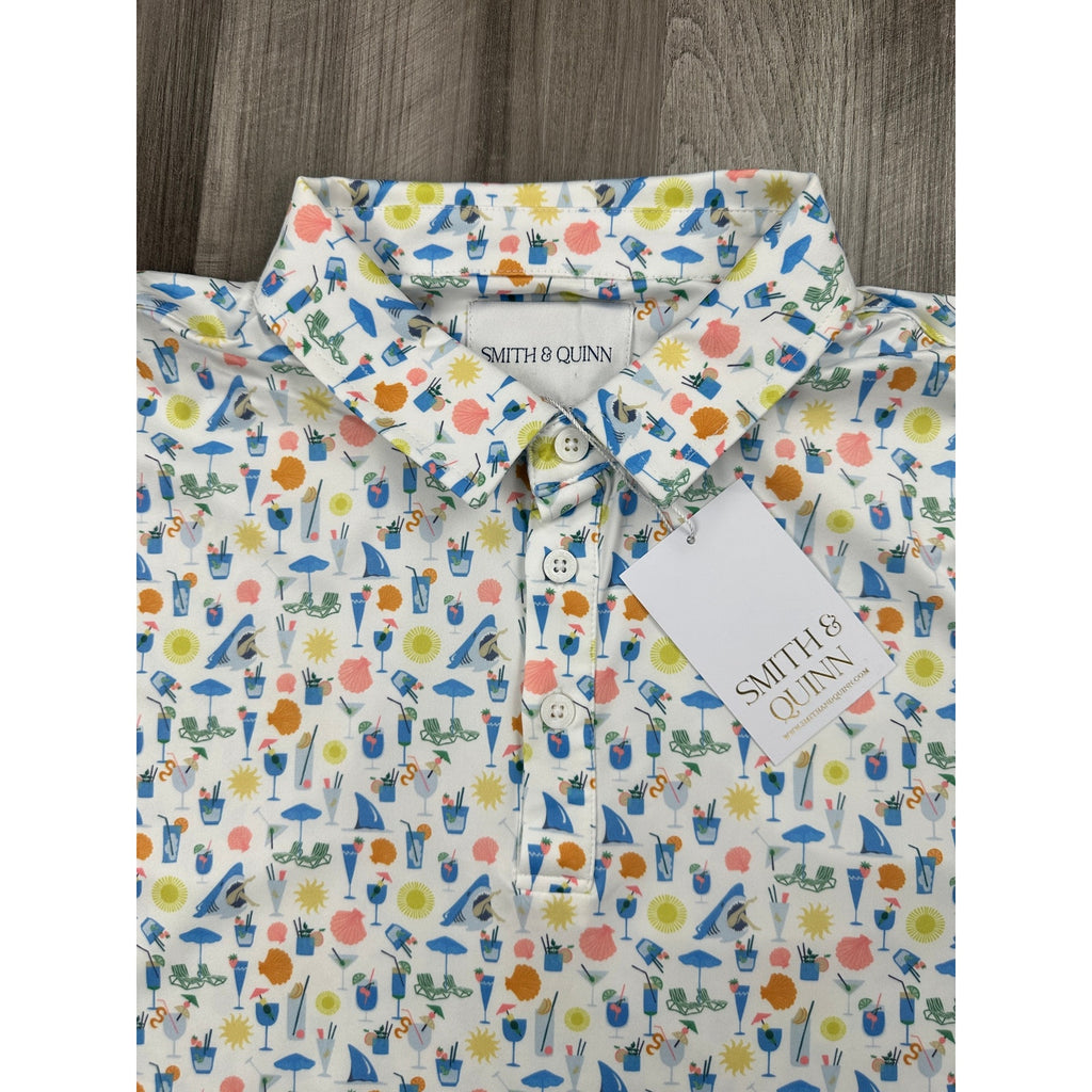 Smith & Quinn Drink or Swim Performance Golf Polo in Smitty Light — Size XL