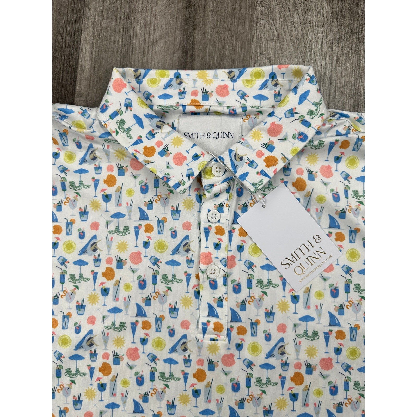 Smith & Quinn Drink or Swim Performance Golf Polo in Smitty Light — Size XL