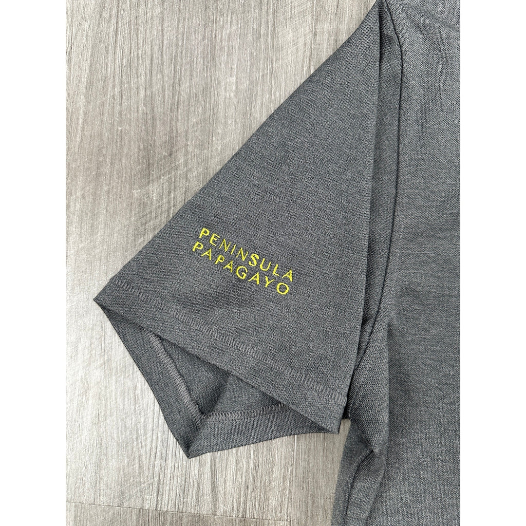 G/Fore Peninsula Papagayo Essential Pique Polo in Charcoal Grey — Size Medium