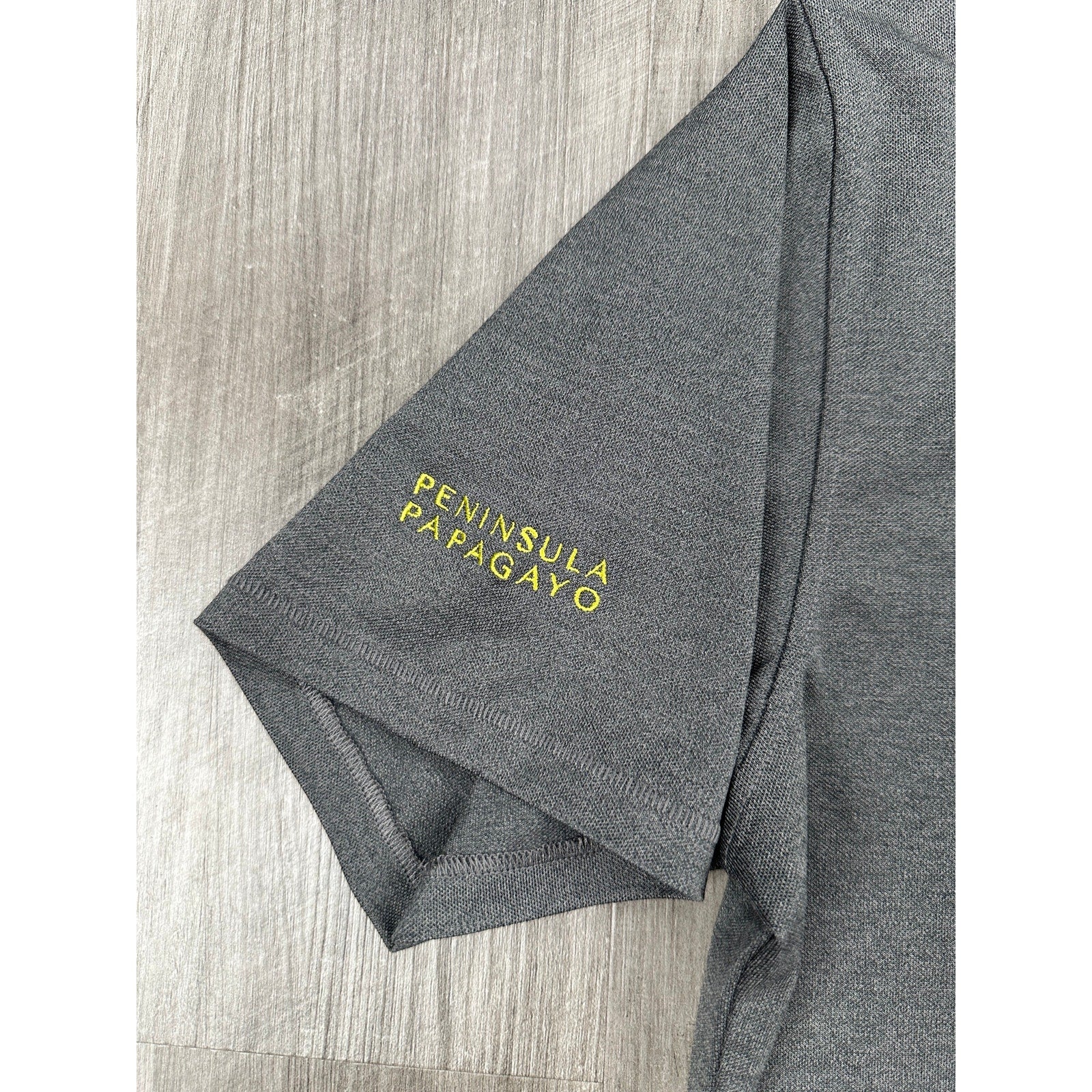 G/Fore Peninsula Papagayo Essential Pique Polo in Charcoal Grey — Size Medium