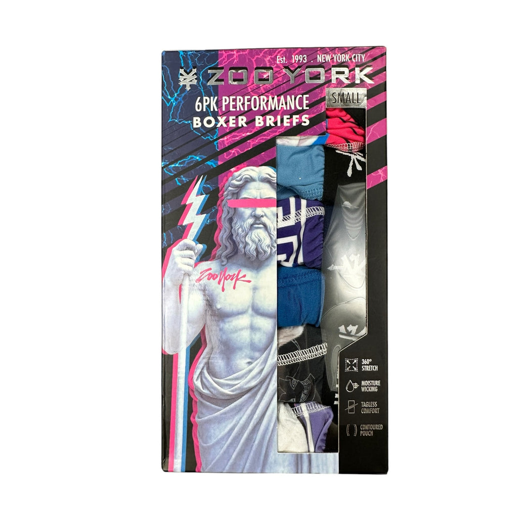 Zoo York Super Soft Brushed Performance Boxer Briefs - 6 Pack — Size Small