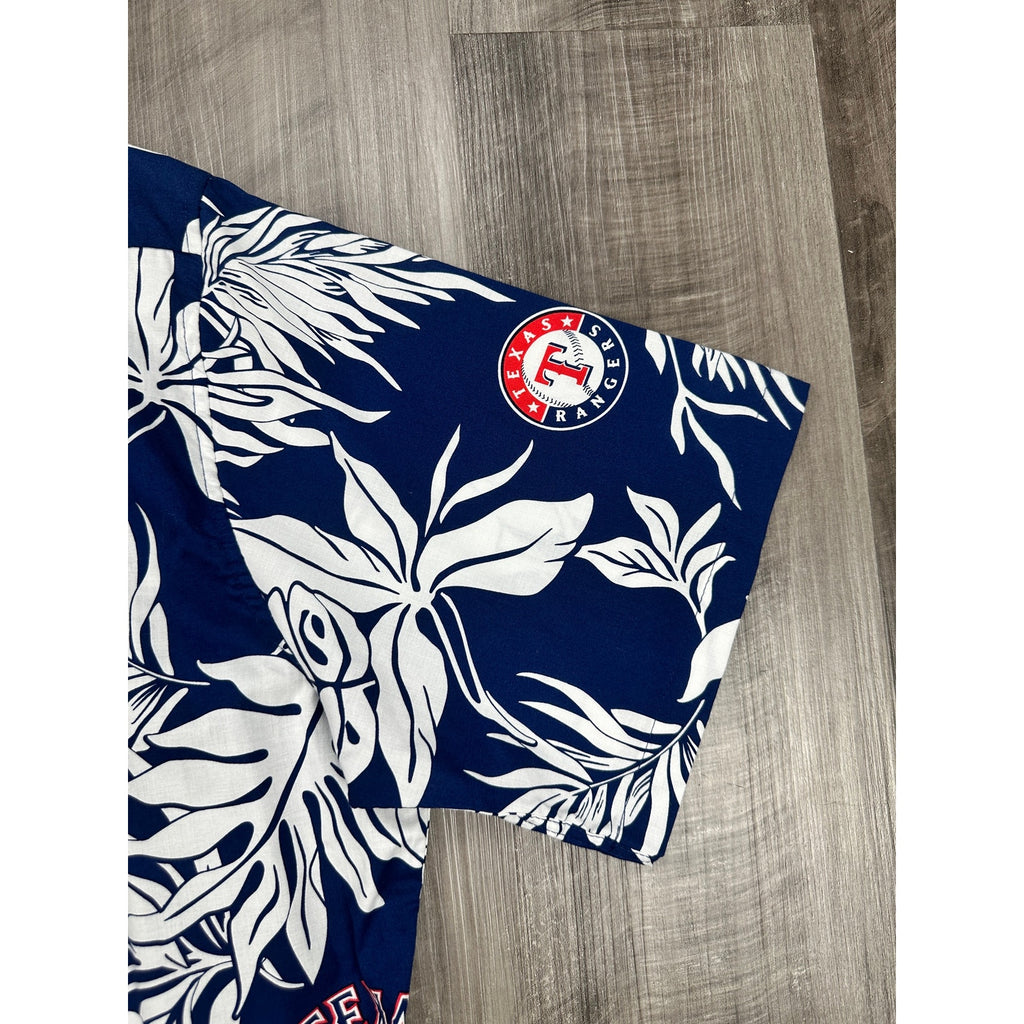 Reyn Spooner Aloha Texas Rangers MLB Classic Short Sleeve Button Down in Navy White Red — Size XL
